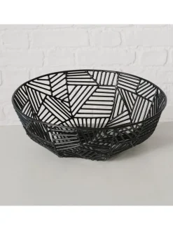 2er-Set: Dekoschalen "Graphina" in Schwarz