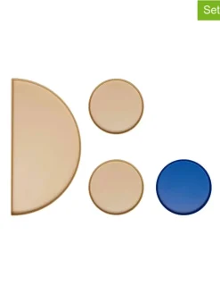 4er-Set: Dekoschalen in Beige/ Blau