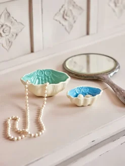 2er-Set: Dekoschalen in Blau/ Mint