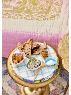 2er-Set: Dekoschalen in Blau/ Mint