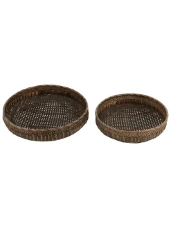 2er-Set: Dekoschalen in Braun