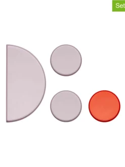 4er-Set: Dekoschalen in Lila/ Orange