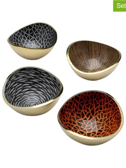 4er-Set: Dekoschalen "Samba" in Bunt - (H)6 x Ø 12,8 cm
