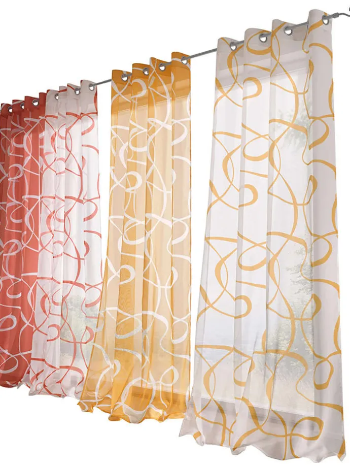 2er-Set: Dekoschals in Gelb/ Weiß