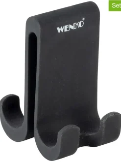 2er-Set: Doppel-Duschhaken "Verna" in Schwarz - (B)5 x (H)9,5 x (T)4,5 cm