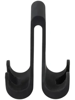 2er-Set: Doppel-Duschhaken "Verna" in Schwarz - (B)5 x (H)9,5 x (T)4,5 cm