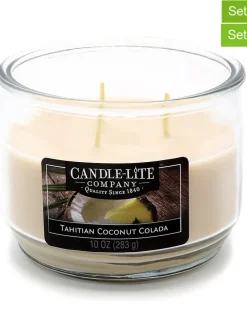 2er-Set: Duftkerzen "Tahitian Coconut Colada" in Weiß - 2x 283 g