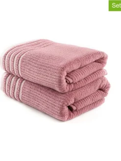 2er-Set: Duschtücher in Rosa