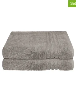 2er-Set: Duschtücher "Milano" in Hellgrau