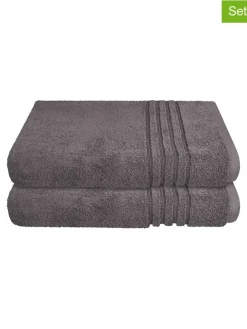 2er-Set: Duschtücher "Milano" in Anthrazit