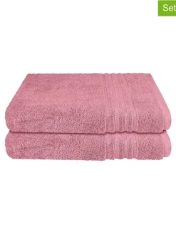 2er-Set: Duschtücher "Milano" in Rosa