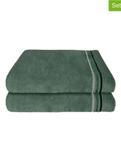 2er-Set: Duschtücher "Skyline" in Grün