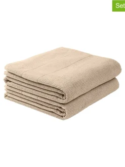 2er-Set: Duschtücher "Turin" in Beige