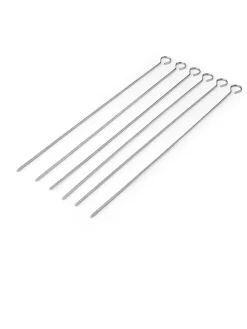 2er-Set: Edelstahl-Grillspießen - 2x 6 Stück