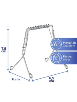 10er-Set: Edelstahl-Rouladenklammern - (L)7,5 cm