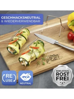 10er-Set: Edelstahl-Rouladenklammern - (L)7,5 cm