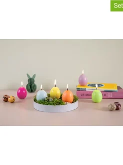 6er-Set: Eierkerzen in Bunt - (H)5 cm