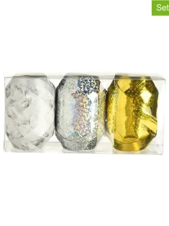 4er-Set: Eiknäuel "Fancy" in Silber/ Gold - 4x 3 Stück (à 15 m)