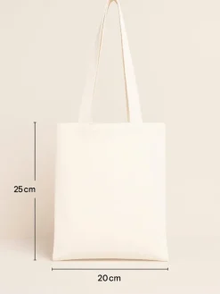 2er-Set: Einkaufstaschen in Beige - (L)25 x (B)20 cm