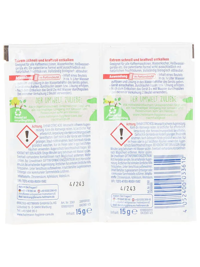 10er-Set: Entkalker, je 2x15 g