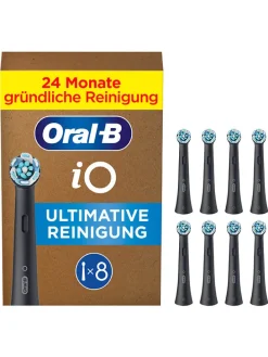 8er-Set: Ersatz-Bürstenköpfe "iO Ultimative Reinigung" in Schwarz