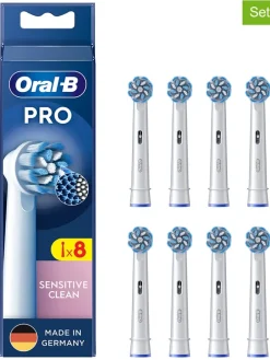 8er-Set: Ersatz-Bürstenköpfe "Pro Sensitive Clean" in Weiß