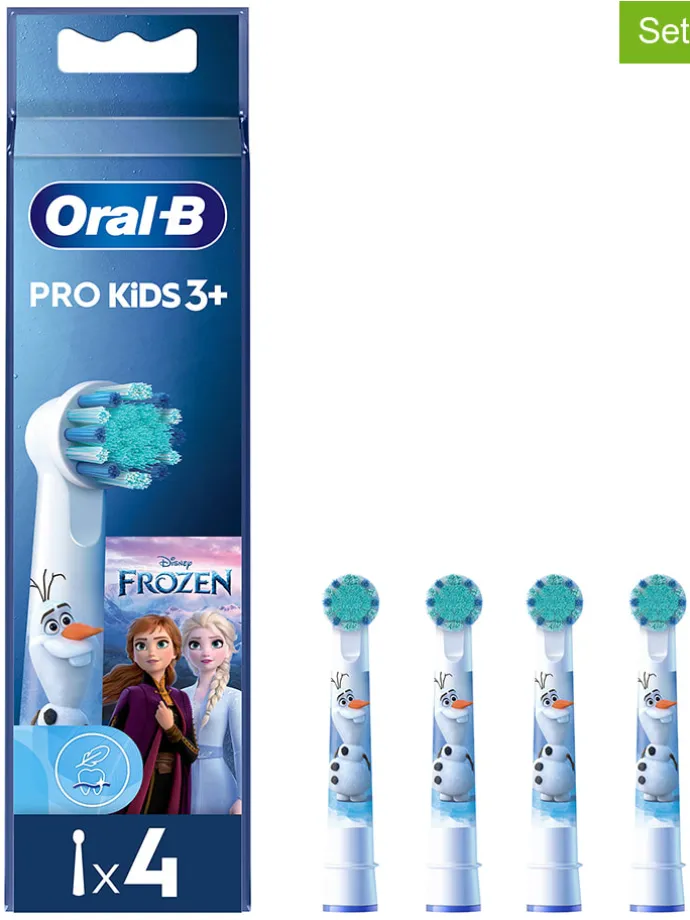 4er-Set: Ersatz-Bürstenköpfe "Pro Kids 3+"