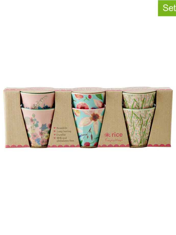 6er-Set: Espressobecher in Bunt - 80 ml