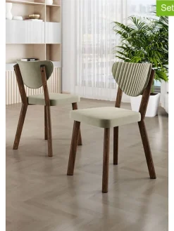 4er-Set: Esszimmerstühle "Arfe" in Creme - (B)45 x (H)86 x (T)46 cm