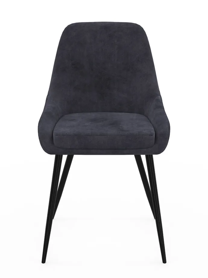 2er-Set: Esszimmerstühle "Olivia" in Anthrazit - (B)47,5 x (H)79 x (T)54 cm