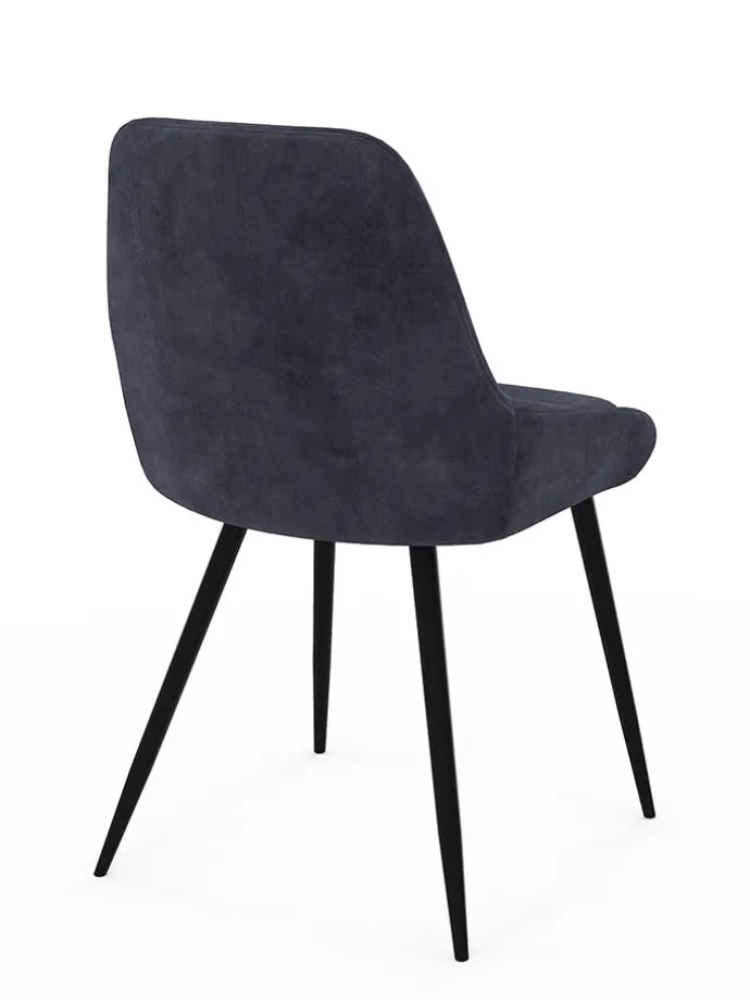 2er-Set: Esszimmerstühle "Olivia" in Anthrazit - (B)47,5 x (H)79 x (T)54 cm