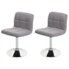 2er-Set Esszimmerstuhl Cadiz drehbar, Hellgrau