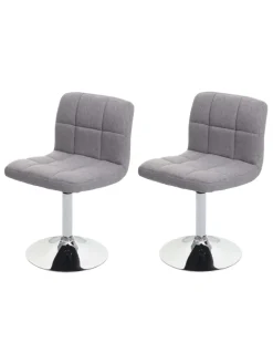 2er-Set Esszimmerstuhl Cadiz drehbar, Hellgrau