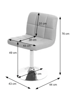 2er-Set Esszimmerstuhl Cadiz drehbar, Hellgrau