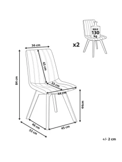 2er-Set Esszimmerstuhl CALGARY in Beige/Braun