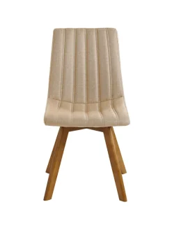 2er-Set Esszimmerstuhl CALGARY in Beige/Braun