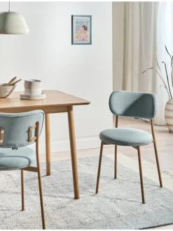 2er-Set Esszimmerstuhl CASEY in Grün/Braun