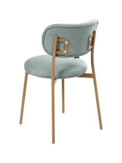 2er-Set Esszimmerstuhl CASEY in Grün/Braun