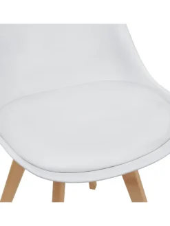 4er-Set Esszimmerstuhl Fläten in Weiß (H)81cm (B)49cm (T)57cm