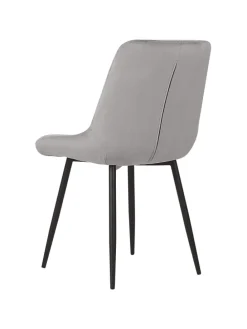 2er-Set Esszimmerstuhl MELROSE in Grau/Schwarz