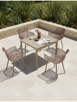 4er-Set Esszimmerstuhl PESARO in Braun