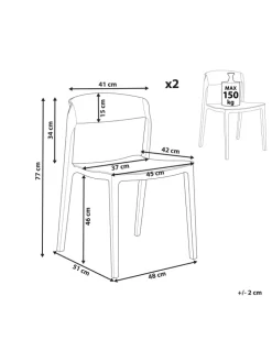 2er-Set Esszimmerstuhl SOMERS in Grün