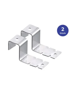 2er-Set: Fensterhaken in Silber - 2x 2 Stück