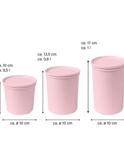 3er-Set: Frischhaltedosen in Rosa