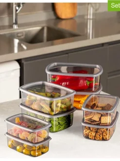 8er-Set: Frischhaltedosen in Anthrazit