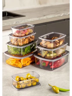 8er-Set: Frischhaltedosen in Anthrazit