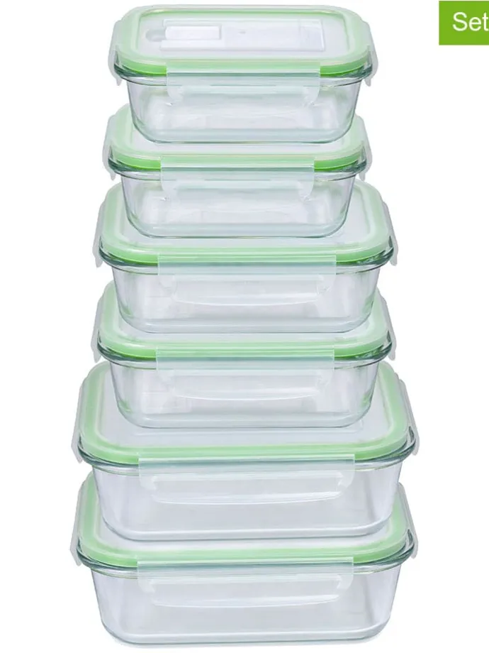 12er-Set: Frischhaltedosen in Grün