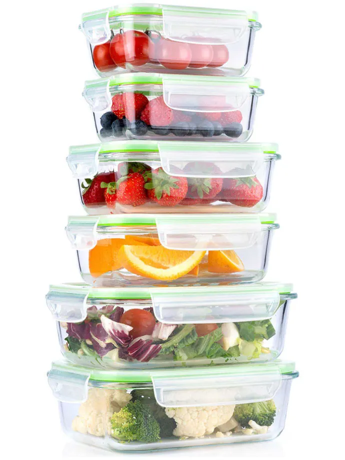 12er-Set: Frischhaltedosen in Grün