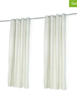 2er-Set: Gardine in Beige - (L)240 x (B)135 cm