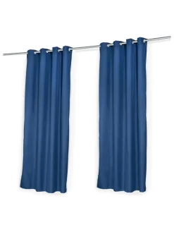 2er-Set: Gardine in Blau - (L)240 x (B)135 cm